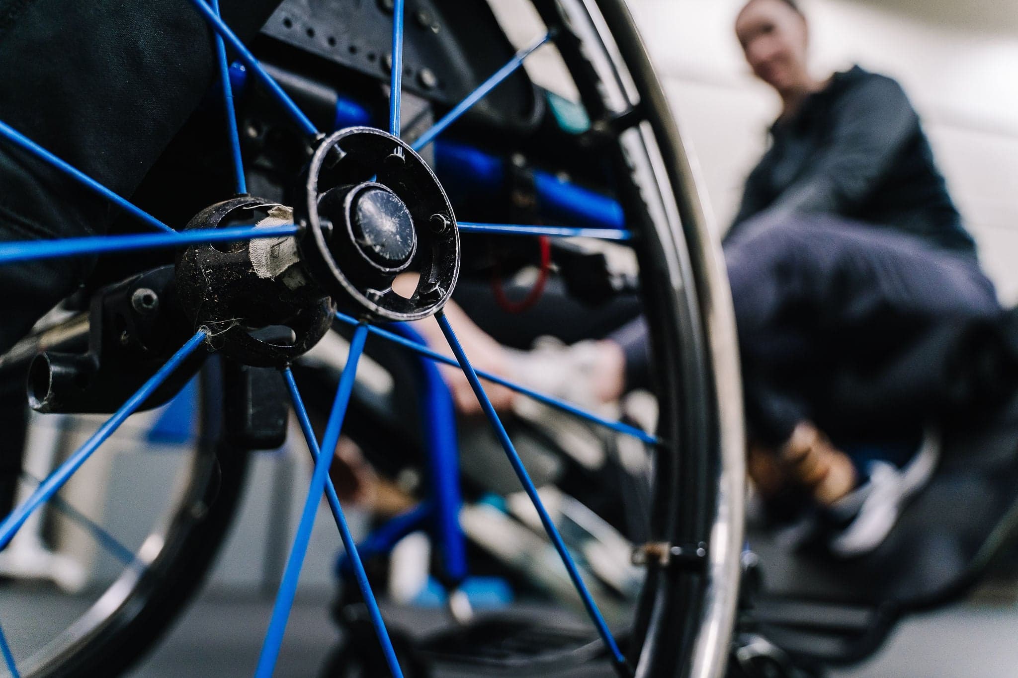 Wheelchair athletics close-up at ADAPT Advanced
