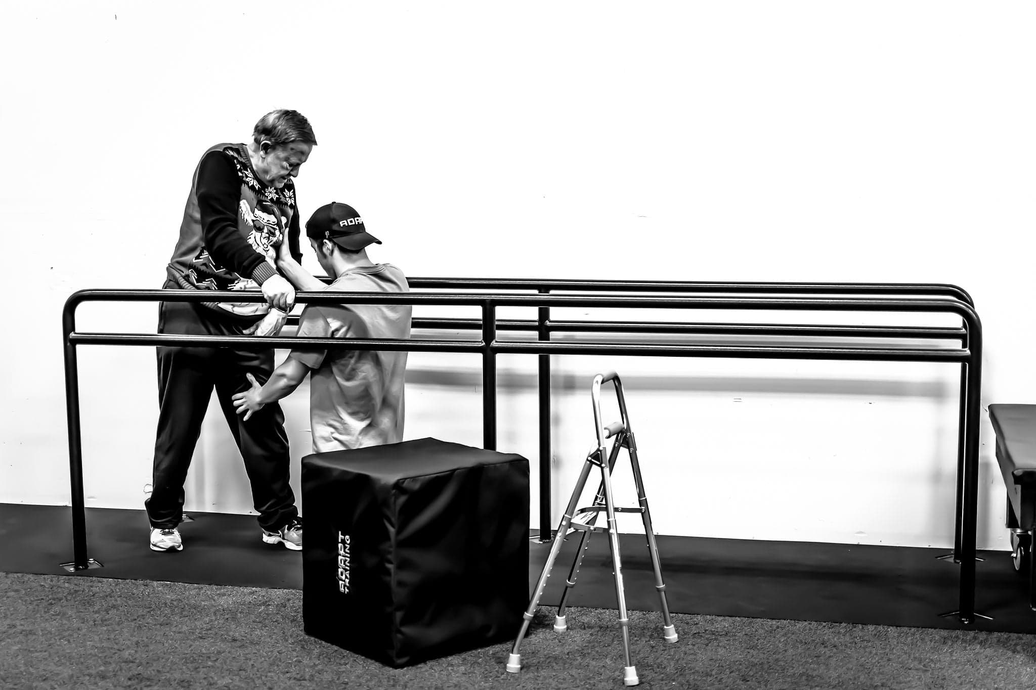 Parallel-bar gait training in the ADAPT Advanced area